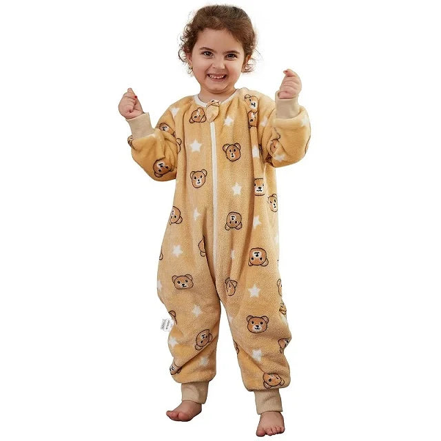 Gigoteuse Hiver Enfant WarmNest™ – Flanelle 2.0 TOG Motifs Animaux Jambes Libres 9 Mois à 3 Ans 6 Motifs | TrioNest™