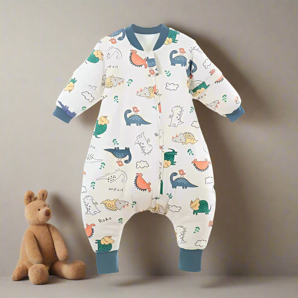 Gigoteuse Bébé Jambes Fendues SplitLegs — Boutons-Pression, 4 Motifs, 6-36 Mois, Protection 0-10°C | TrioNest™