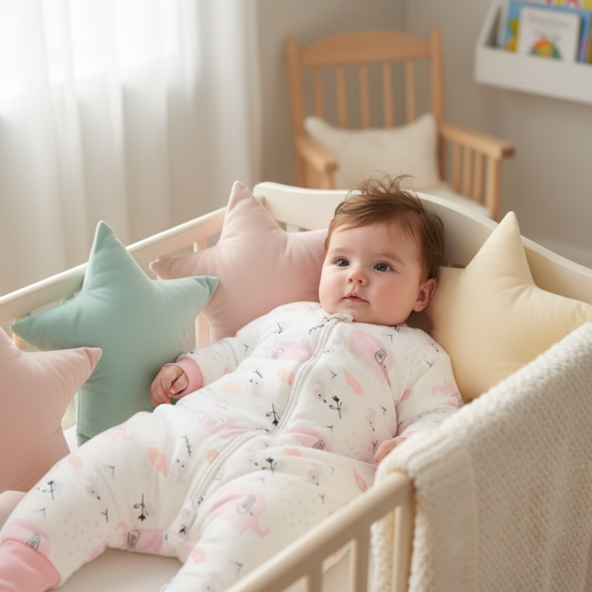 Gigoteuse Bébé Jambes Fendues SplitLegs — Boutons-Pression, 4 Motifs, 6-36 Mois, Protection 0-10°C | TrioNest™