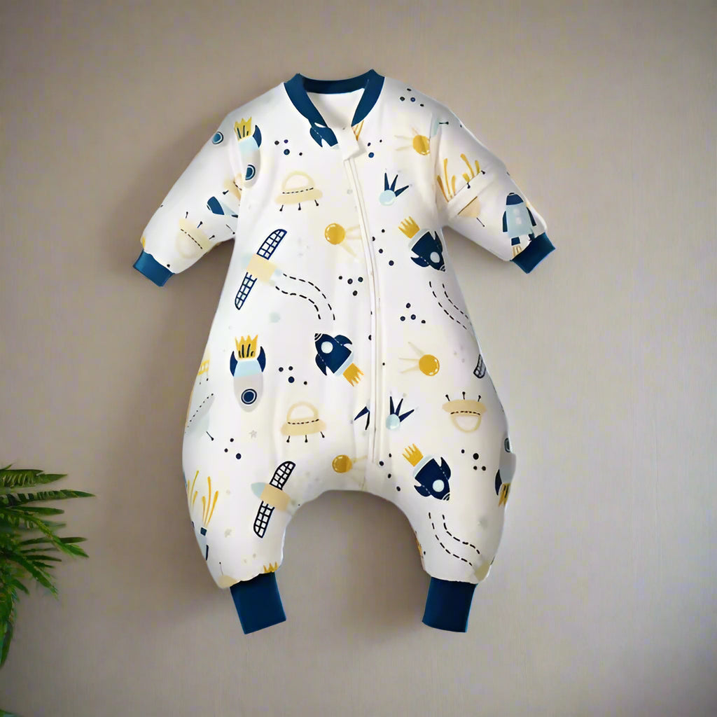 Gigoteuse Bébé Jambes Fendues SplitLegs — Boutons-Pression, 4 Motifs, 6-36 Mois, Protection 0-10°C | TrioNest™
