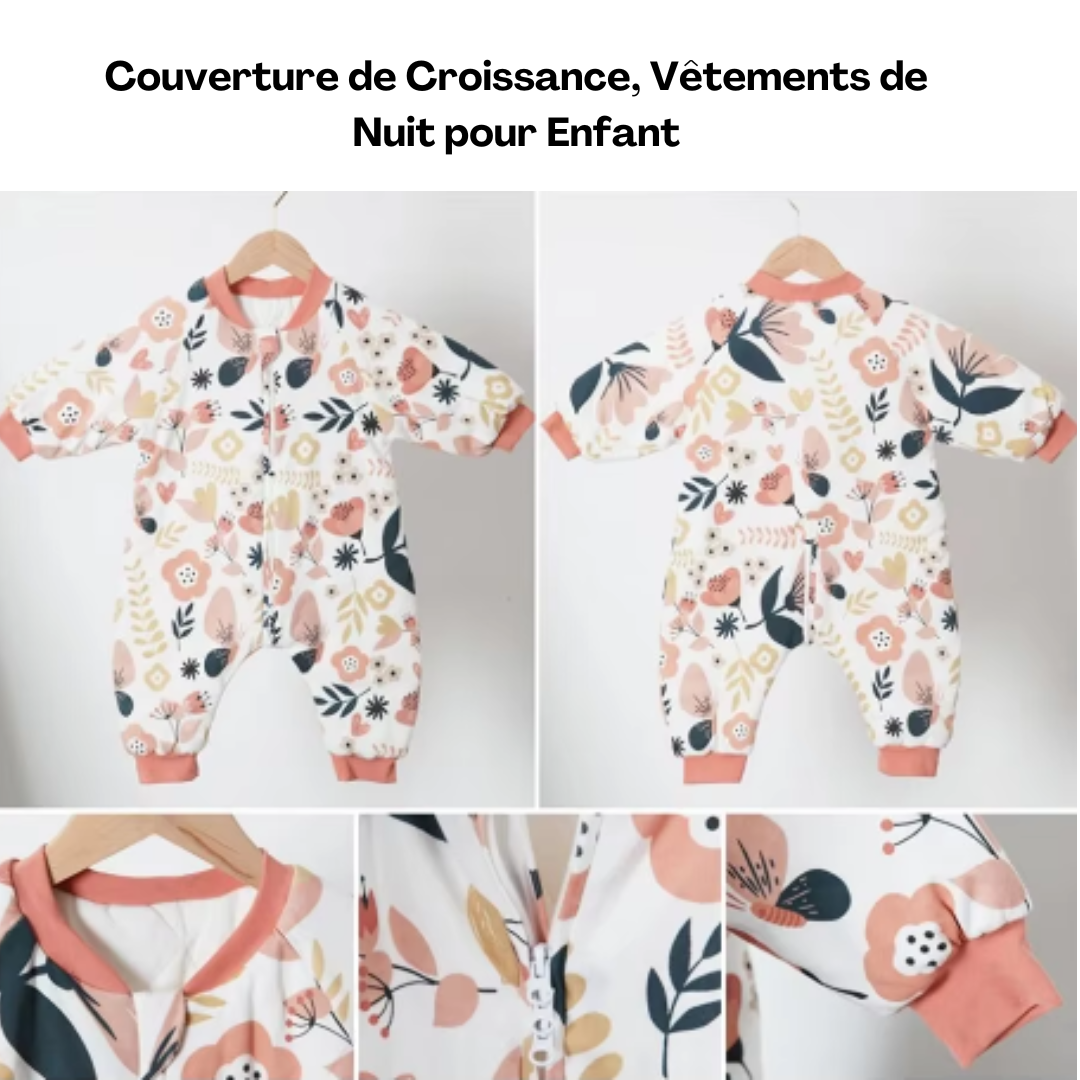 Gigoteuse Bébé Hiver FloralWarm — TOG 2.5, Double Fermeture Éclair, Motif Fleuri, Tailles M/L/XL | TrioNest™