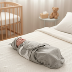 Newborn Baby Sleeping Bag FirstNight — Breathable Hypoallergenic Cotton, 5 Designs, Adjustable Fasteners, 0-3 Months | TrioNest™
