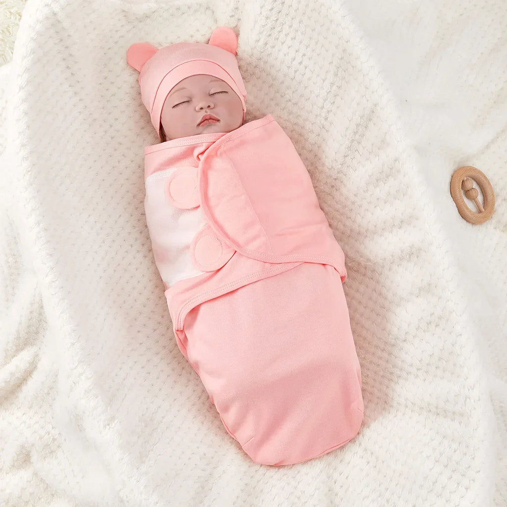 Newborn Baby Sleeping Bag FirstNight — Breathable Hypoallergenic Cotton, 5 Designs, Adjustable Fasteners, 0-3 Months | TrioNest™