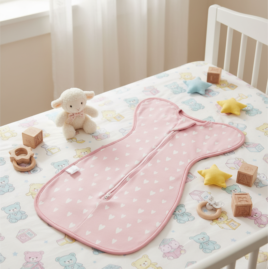 Gigoteuse Bébé Emmaillotage ZenWrap — Anti-Sursaut, Tissu Hypoallergénique, 6 Motifs, Tailles 60 & 68 cm | TrioNest™