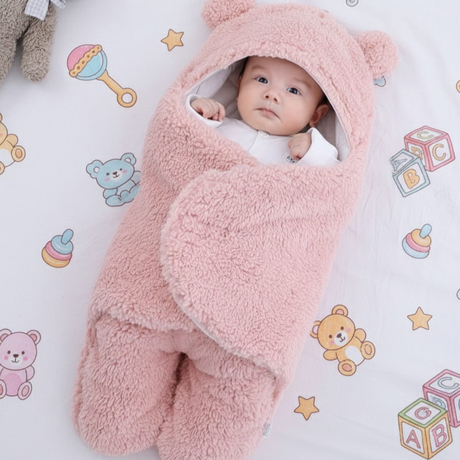Gigoteuse Bébé Hiver WinterCozy — Polyester Fleece Chaud, Fermeture Auto-Agrippante, 6 Couleurs, 0-9 Mois | TrioNest™