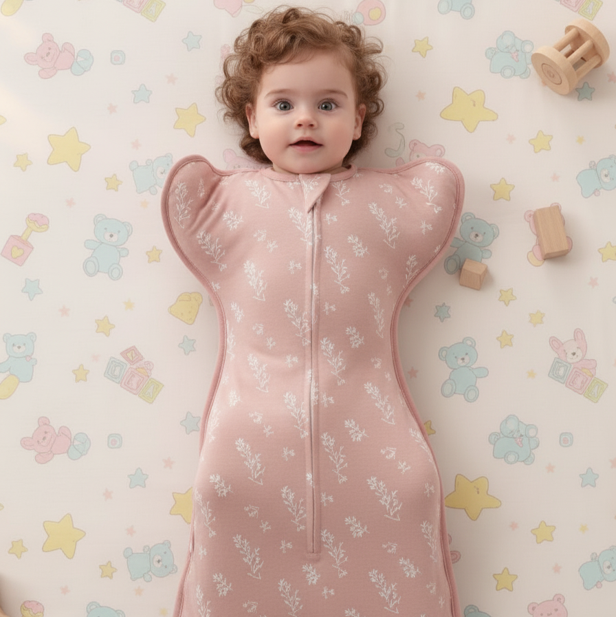 Gigoteuse Bébé Emmaillotage ZenWrap — Anti-Sursaut, Tissu Hypoallergénique, 6 Motifs, Tailles 60 & 68 cm | TrioNest™