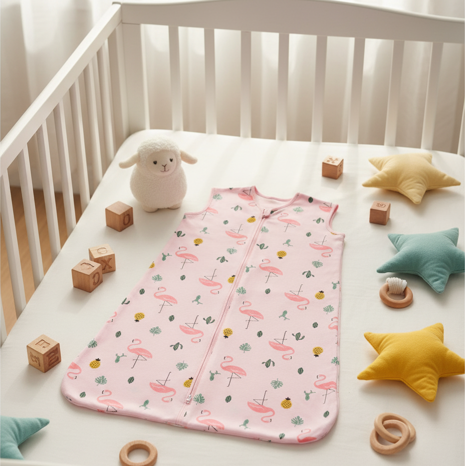 Gigoteuse d'Été Bébé DreamMotif — Coton 100% Naturel, TOG 1.0, Motifs Animaux & Étoiles, 6-18 Mois | TrioNest™