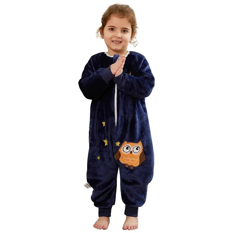 Gigoteuse Hiver Enfant WarmNest™ – Flanelle 2.0 TOG Motifs Animaux Jambes Libres 9 Mois à 3 Ans 6 Motifs | TrioNest™