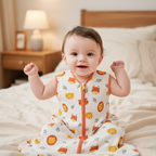 Gigoteuse d'Été Bébé DreamMotif — Coton 100% Naturel, TOG 1.0, Motifs Animaux & Étoiles, 6-18 Mois | TrioNest™