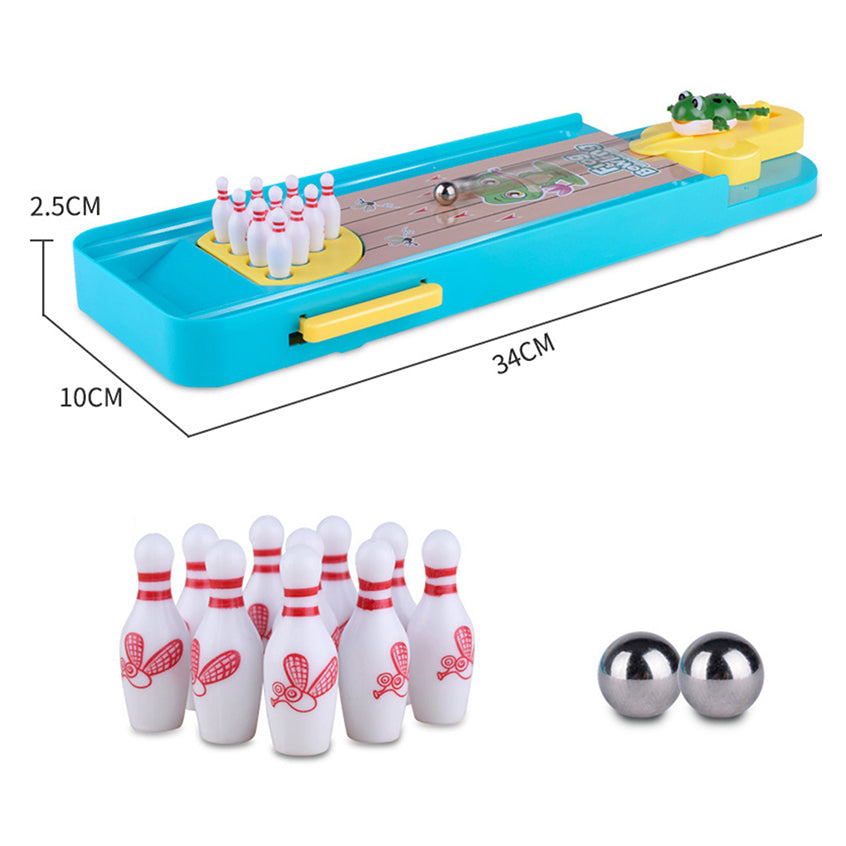 Grenouille Mini Bowling – Jeu de Bureau Interactif, ABS Non Toxique, Parent-Enfant | TrioNest™