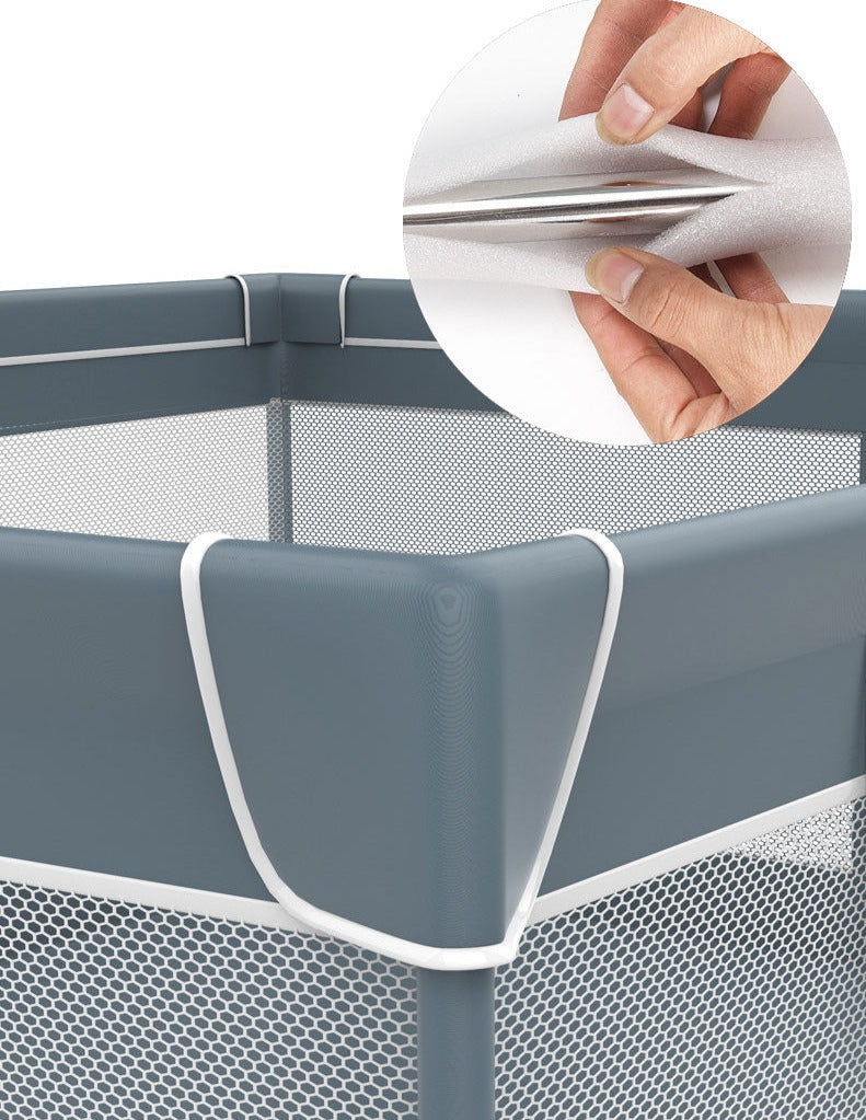 Parc Bébé Pliable 180x150cm – Tapis Amovible, Maille Respirante, Vision 360°, 50 Balles Incluses | TrioNest™