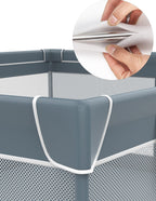 Parc Bébé Pliable 180x150cm – Tapis Amovible, Maille Respirante, Vision 360°, 50 Balles Incluses | TrioNest™