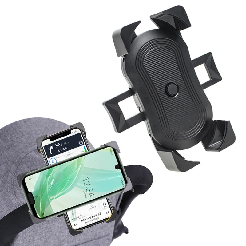 Kinderwagen-Zubehör, universeller, um 360 Grad drehbarer Handyhalter, Fahrradtelefonhalterung für iPhone GPS-Gerät