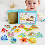 Jouet de Pêche Magnétique Montessori – 15 Poissons Bois, Canne Aimée, Motricité Fine & Concentration | MagFish by TrioNest™
