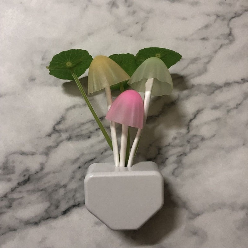Veilleuse Champignon LED – Détection Lumière Auto, Changement Couleurs, 50 000h | TrioNest™