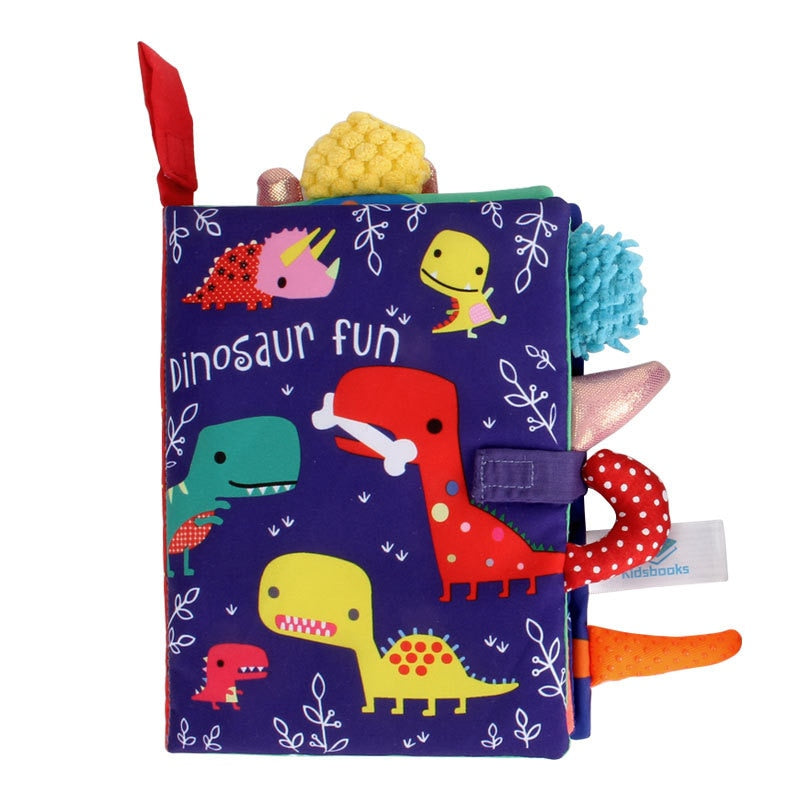 Livre en Tissu Anglais Bébé – Sensoriel, Motifs Animaux, Bilingue, Dès la Naissance | TrioNest™