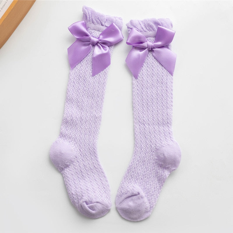 Chaussettes Hautes Bébé Fille Nœud Papillon 0-3 Ans – Douces, Respirantes, Plusieurs Coloris | ButterflyKnee by TrioNest™ mon adorable bebe