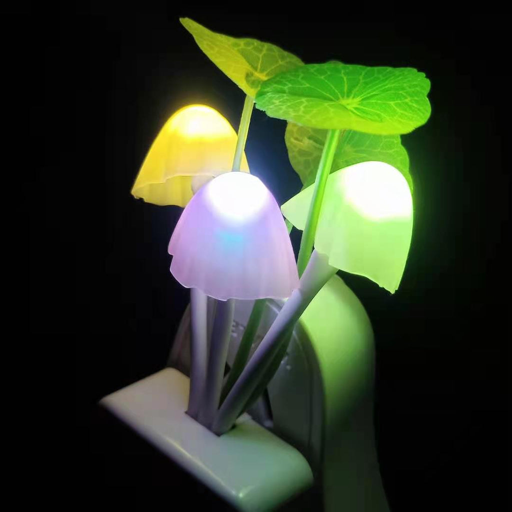Veilleuse Champignon LED – Détection Lumière Auto, Changement Couleurs, 50 000h | TrioNest™