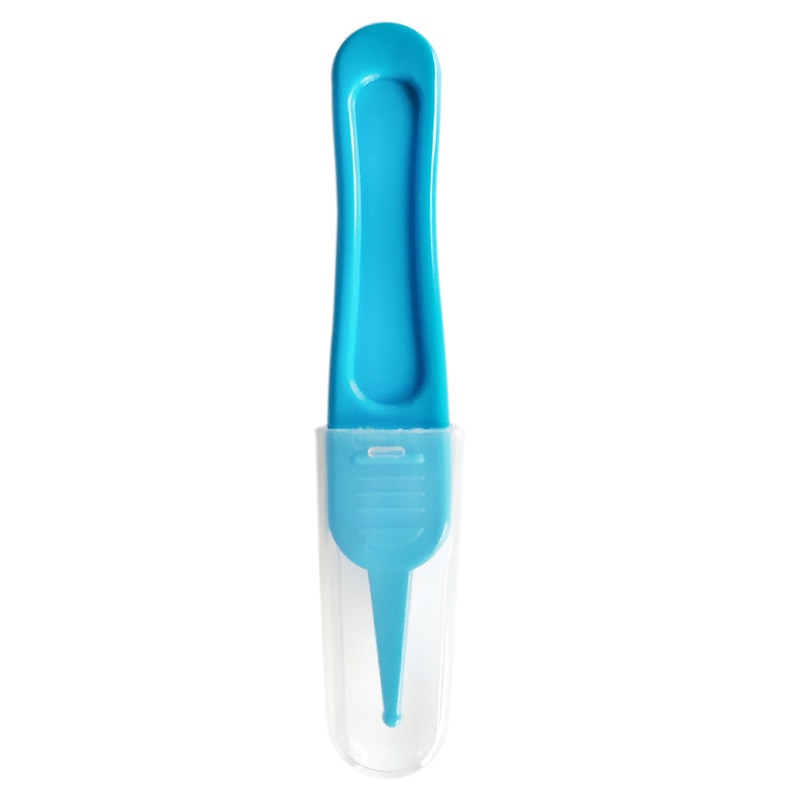Pince de Nettoyage pour Bébé – Nez, Oreilles, Yeux & Nombril, Embout Rond, Plastique ABS, Couvercle Hygiénique | NasoCare by TrioNest™