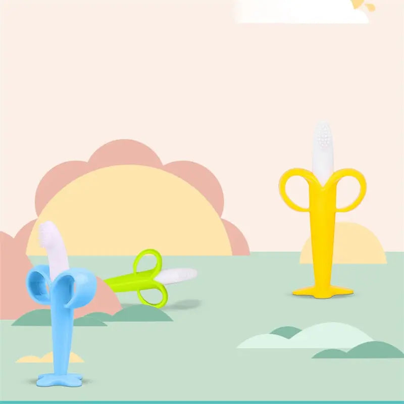 Anneau de Dentition en Forme de Banane – Silicone Médical Sans BPA, Massage Gencives | TrioNest™ mon adorable bebe