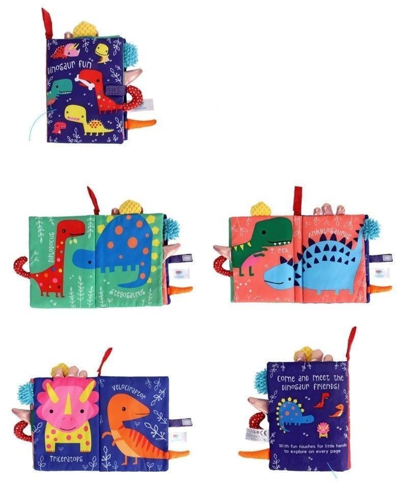 Livre en Tissu Anglais Bébé – Sensoriel, Motifs Animaux, Bilingue, Dès la Naissance | TrioNest™