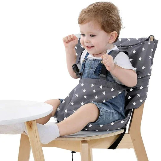 Harnais de Chaise pour Bébé | TrioNest™ – Coton Bio Lavable, 6-30 Mois, 17 kg Max, 7 Coloris
