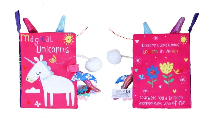 Livre en Tissu Anglais Bébé – Sensoriel, Motifs Animaux, Bilingue, Dès la Naissance | TrioNest™