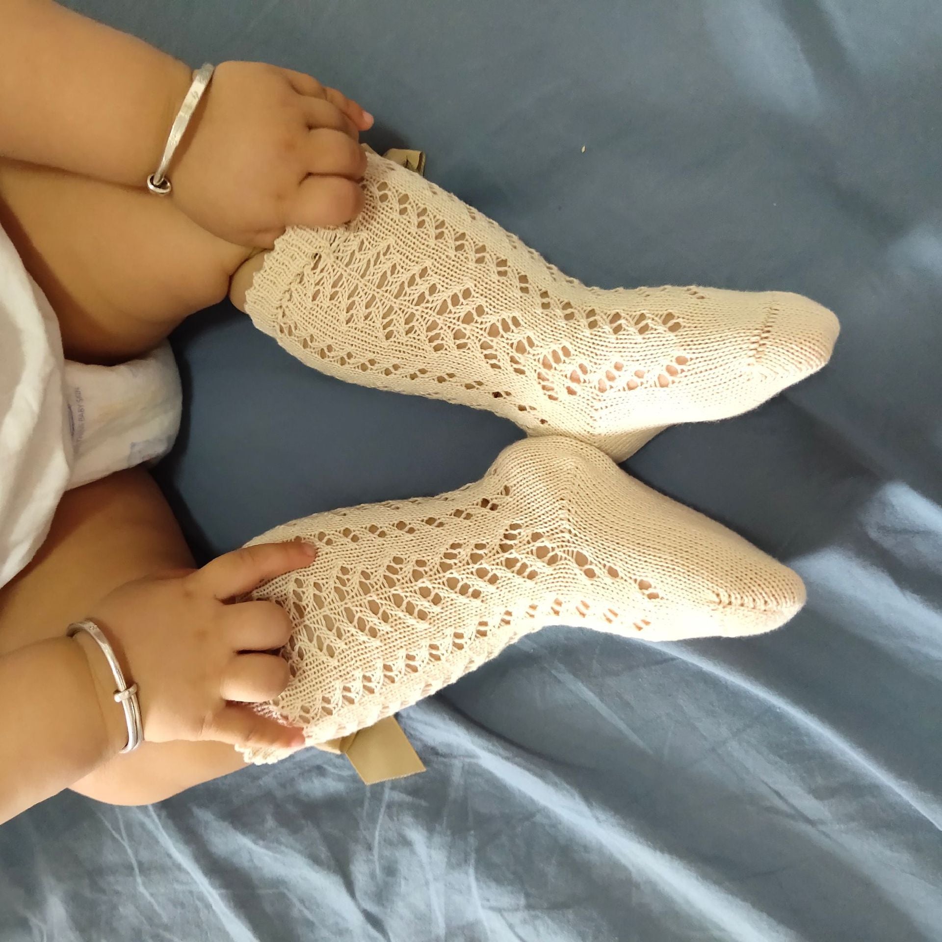 Chaussettes Hautes Bébé Fille Nœud Papillon 0-3 Ans – Douces, Respirantes, Plusieurs Coloris | ButterflyKnee by TrioNest™ mon adorable bebe