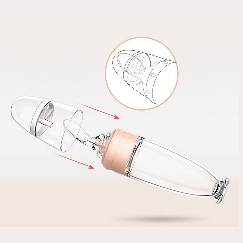 Biberon Cuillère pour Bébé | TrioNest™ – Silicone Sans BPA, Autoportant, Lave-Vaisselle, 4 Coloris mon adorable bebe