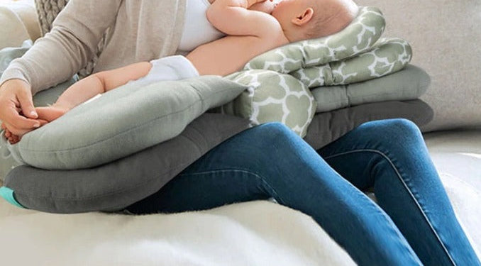 Coussin d'Allaitement Ergonomique – Soutien Dos, Cou & Bras, Housse Lavable, Cadeau Naissance | TrioNest™