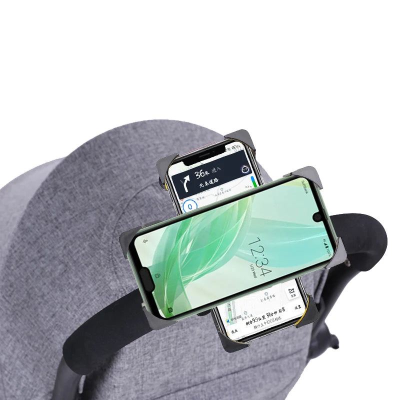 Kinderwagen-Zubehör, universeller, um 360 Grad drehbarer Handyhalter, Fahrradtelefonhalterung für iPhone GPS-Gerät