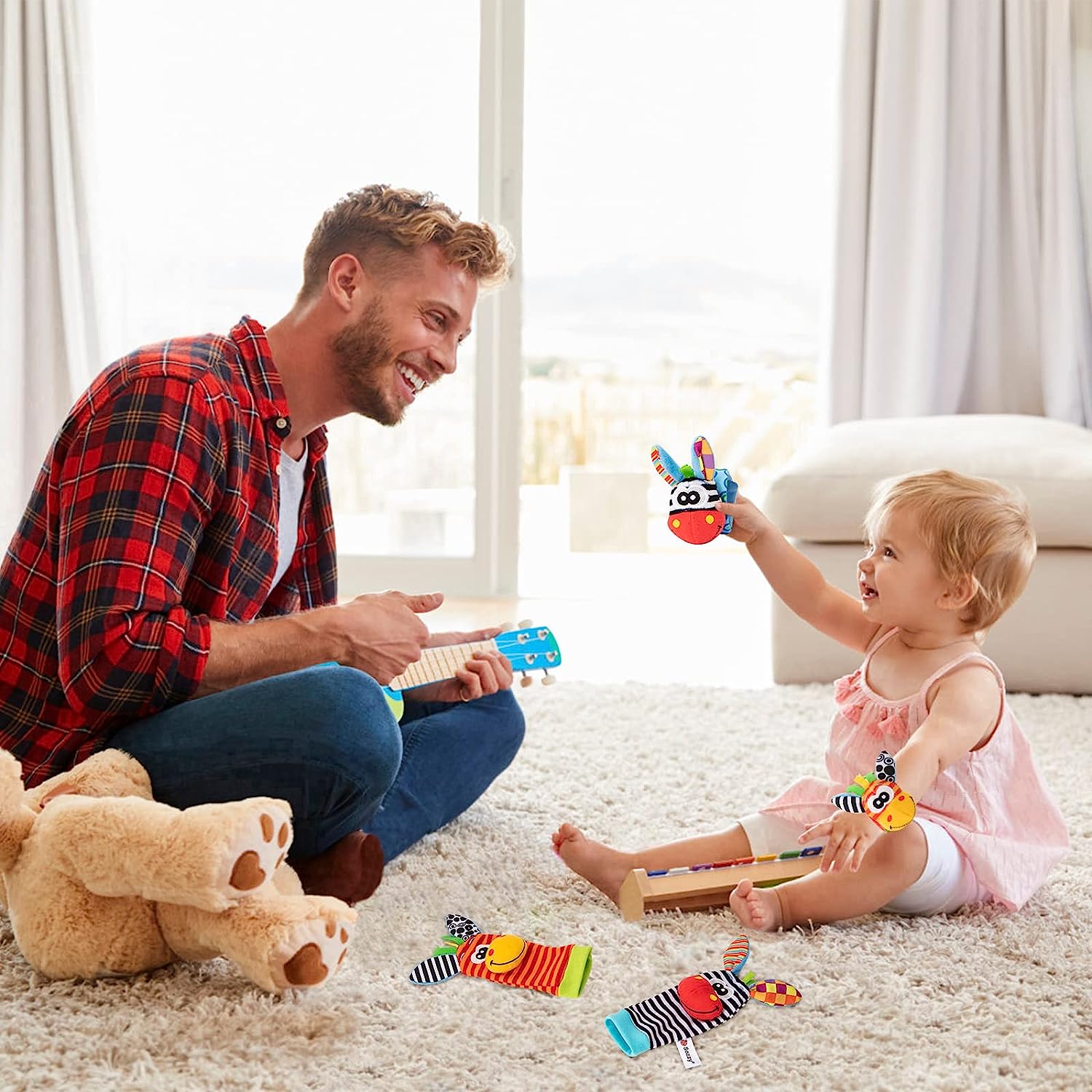 Rasseln für Hände und Füße für Babys