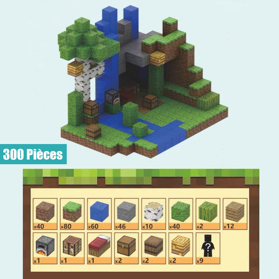 Jeu de Blocs Magnétiques PixelNest – 3D en 15 Min, 64 à 300 Pièces, Créativité | TrioNest™