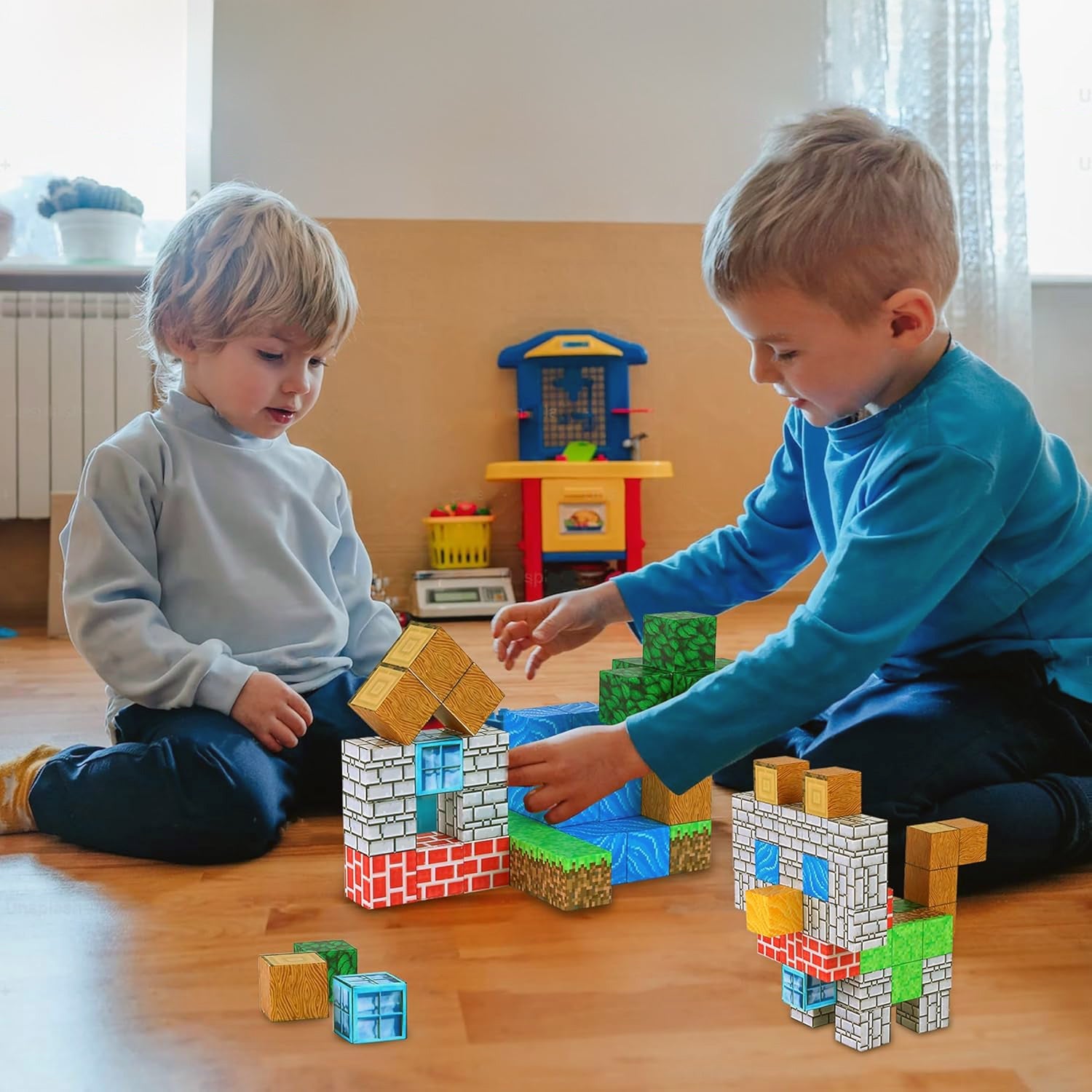 Jeu de Blocs Magnétiques PixelNest – 3D en 15 Min, 64 à 300 Pièces, Créativité | TrioNest™