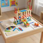 Jeu de Construction en Bois – Bois Haute Qualité, Motricité Fine, Durable, Tous Âges | BuildMaster by TrioNest™