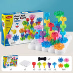Jeu de Construction 3 Ans GearNest – Engrenages, Enfilage, ABS Sans BPA, CE | TrioNest™