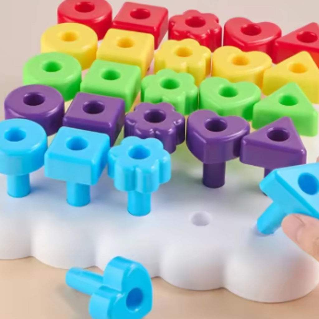 Jeu de Construction 3 Ans GearNest – Engrenages, Enfilage, ABS Sans BPA, CE | TrioNest™