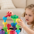 Jeu de Construction 3 Ans GearNest – Engrenages, Enfilage, ABS Sans BPA, CE | TrioNest™