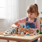 Jeu de Construction en Bois – Tenon & Mortaise, Figurines Animaux, Certifié CE, 3-12 Ans | KitCraft by TrioNest™