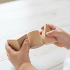 Jeu de Construction en Bois Naturel – 100 Pièces, Hêtre FSC, Seau Rangement, Montessori, Dès 18 Mois | WoodiFun by TrioNest™