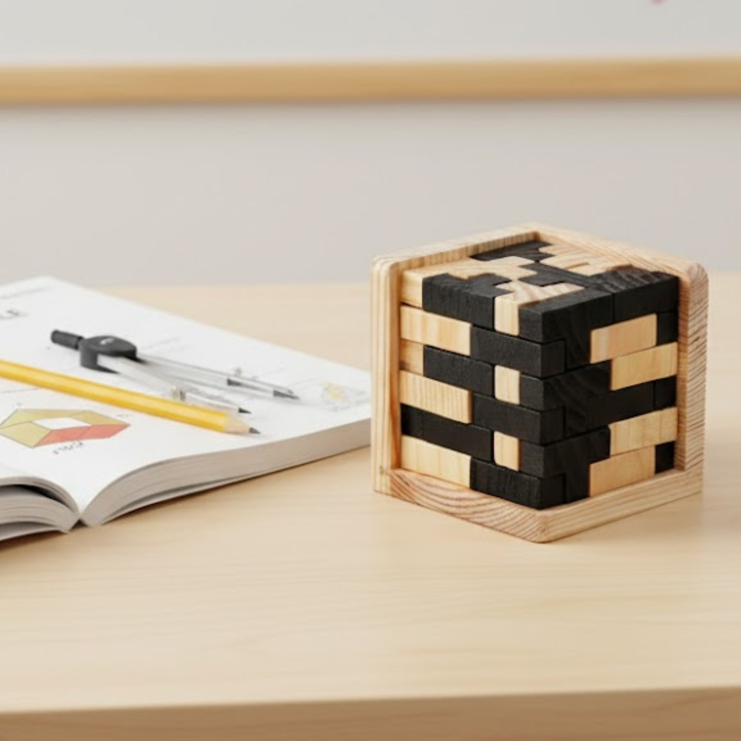 Jeu de Construction en Bois Enfants – 54 Pièces en T, Bois Haute Qualité, Créativité, Dès 3 Ans | TBlock54 by TrioNest™