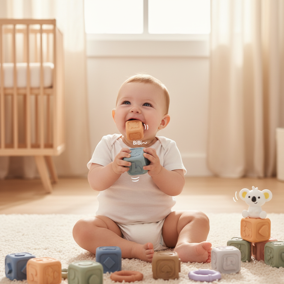 Montessori-Silikon-Sensorik-Bauspielzeug | SilicBuild