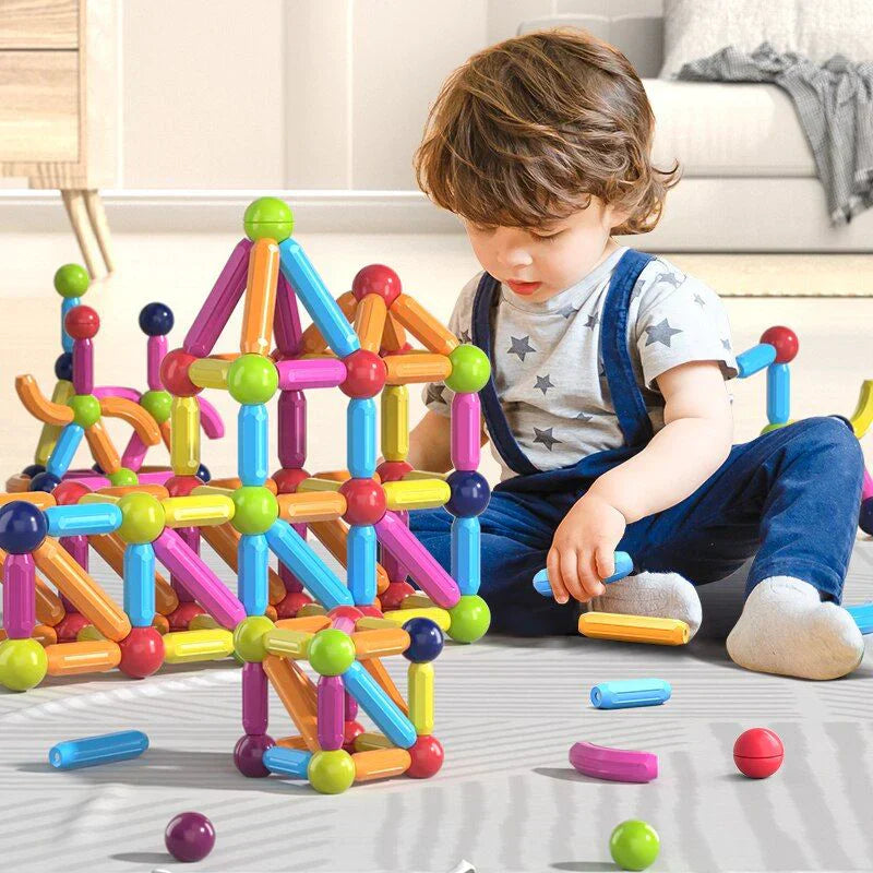 Jeu de Construction Magnétique MagNest – Couleurs, Formes, Visuo-Spatial, 3-8 Ans | TrioNest™