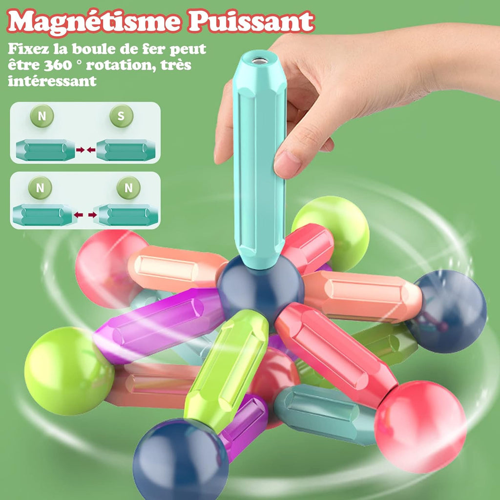 Jeu de Construction Magnétique MagNest – Couleurs, Formes, Visuo-Spatial, 3-8 Ans | TrioNest™