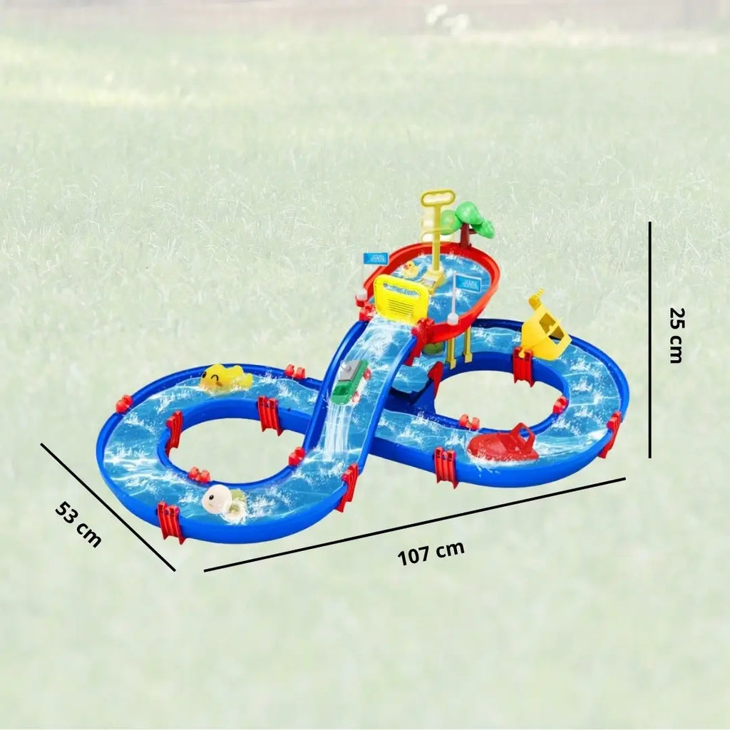 Jeux d'Eau Enfant Multi-Activités – Pièces Modulables, Circuit Aquatique, Fontaine, Motricité Fine | SplashNest™ by TrioNest™