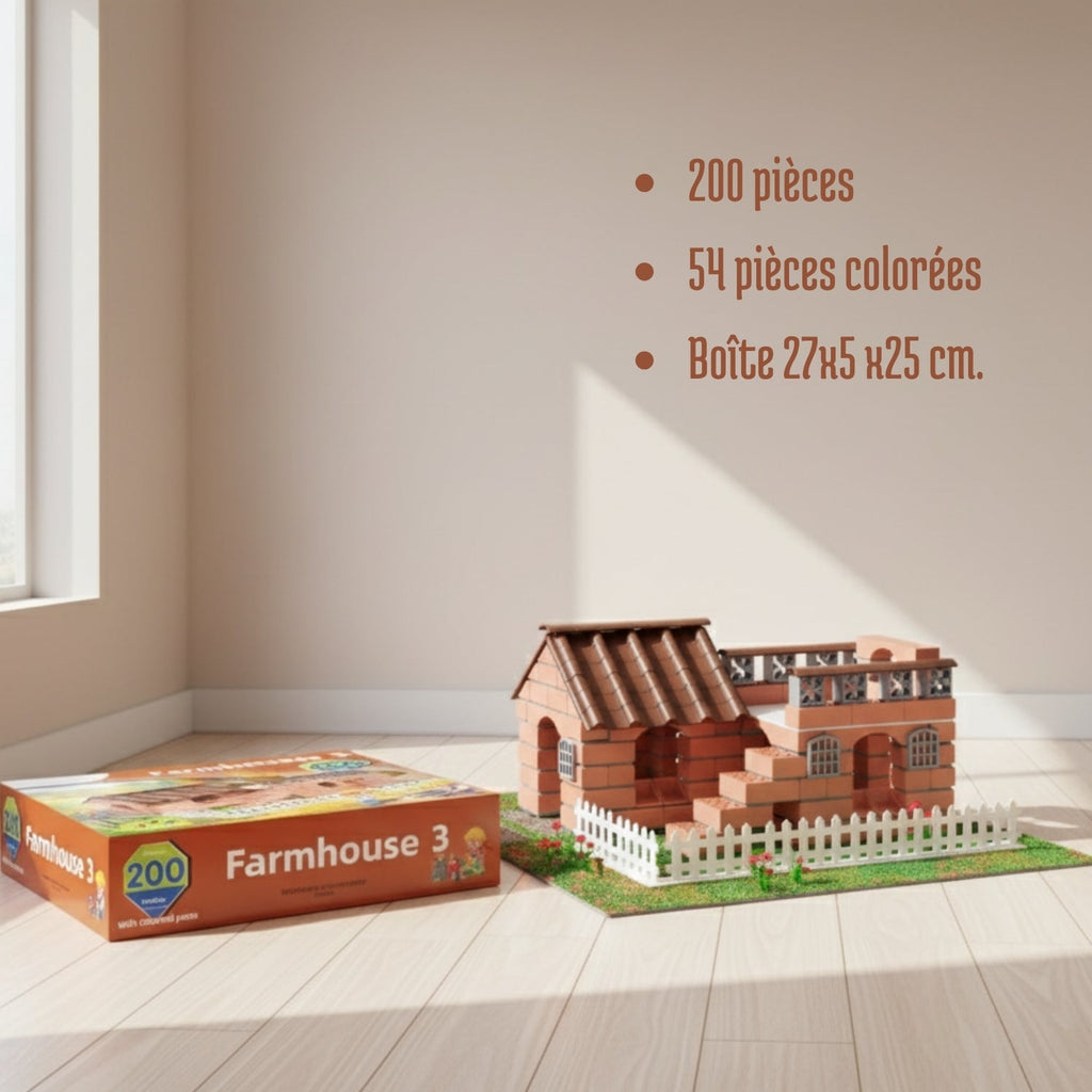 Jeux de Construction Maison CimentNest – Mini Briques Ciment, Outils, Dès 6 Ans | TrioNest™