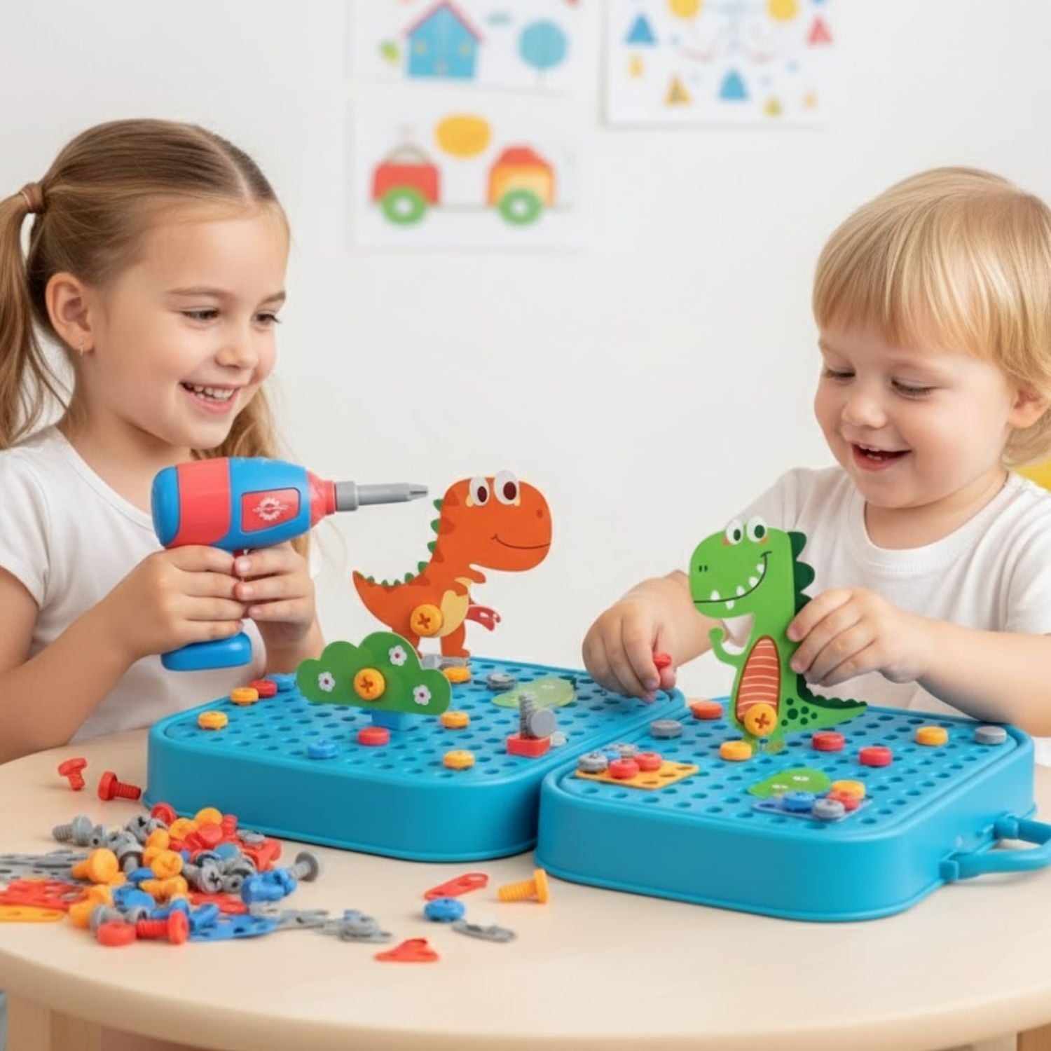 Jeux de Construction Mallette de Bricolage – Motricité Fine, Éveil Sensoriel, 211 ou 351 Pièces | TrioNest™