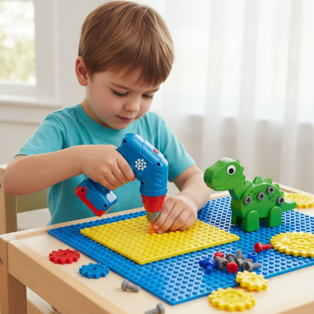 Jeux de Construction Mallette de Bricolage – Motricité Fine, Éveil Sensoriel, 211 ou 351 Pièces | TrioNest™