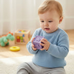 Jeux de Construction Maternelle SoftNest – Silicone TPE, 12 Blocs, Chiffres, Sac | TrioNest™