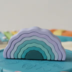 Jeux de Construction Maternelle – Arcs Silicone, Couleurs Dégradées, Motricité Fine, Dès 12 Mois | WaveLoop by TrioNest™